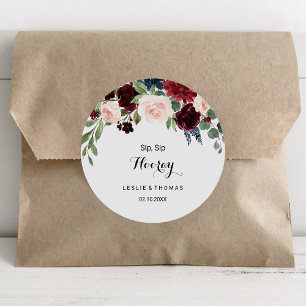 Adesivo Redondo Casamento de Natal Russo de outono