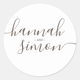 Adesivo Redondo Casamento de Ouros minimalista estético moderno