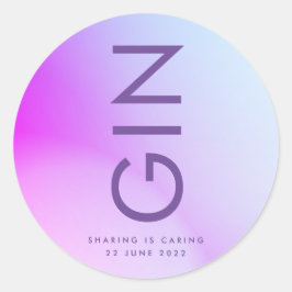 Adesivo Redondo Casamento de Outono com Gradiente Roxo Ultra Moder