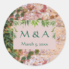 Adesivo Redondo Casamento de Pincéis com a Ivy Verde