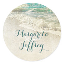 Casamento de Praia de Teal Sea Waves