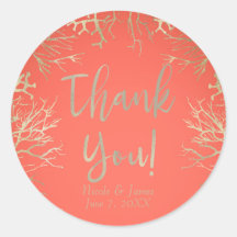 Casamento de Praia Elegante Laranja Coral Dourado 