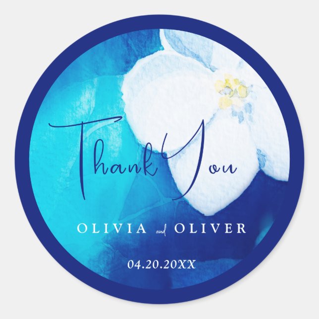 Adesivo Redondo Casamento de primavera (Frente)