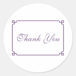 Adesivo Redondo Casamento De Quadrinhos De Deco Roxo Obrigado