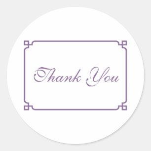 Adesivo Redondo Casamento De Quadrinhos De Deco Roxo Obrigado