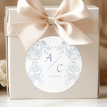 Casamento de Rosas Franceses Azuis e Brancos Moder