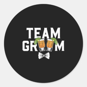Adesivo Redondo Casamento de Solteiro do Team Groom