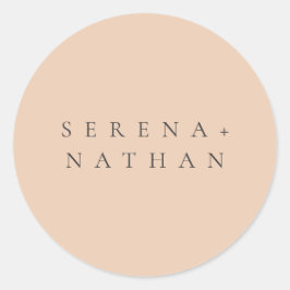 Adesivo Redondo Casamento Delicado de Pessegueira Moderno Mínimo