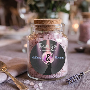 Adesivo Redondo Casamento Disco Personalizável