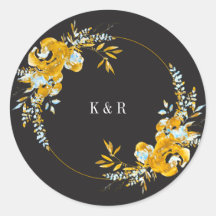 casamento do monograma de turquesa de ouro luxuoso