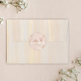 Adesivo Redondo Casamento do Monograma do Script Rustic Brown Terr