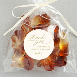 Adesivo Redondo Casamento Dourado romântico e creme de marfim Obri