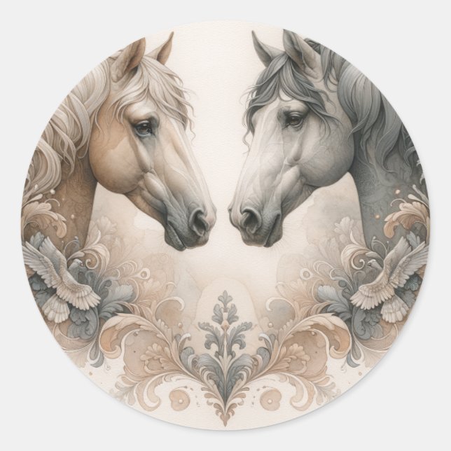 Adesivo Redondo Casamento elegante (Frente)