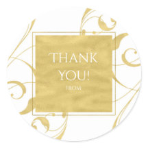 Casamento Elegante Floral em Ouro Falso e Branco