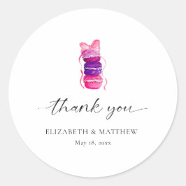 Adesivo Redondo Casamento Elegante Macaron, Arco Rosa, Coquette