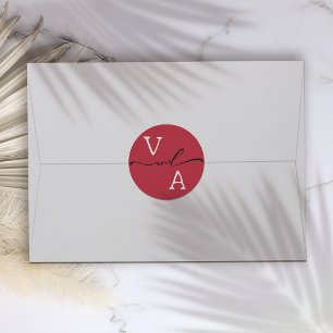 Adesivo Redondo Casamento Elegante Minimalista