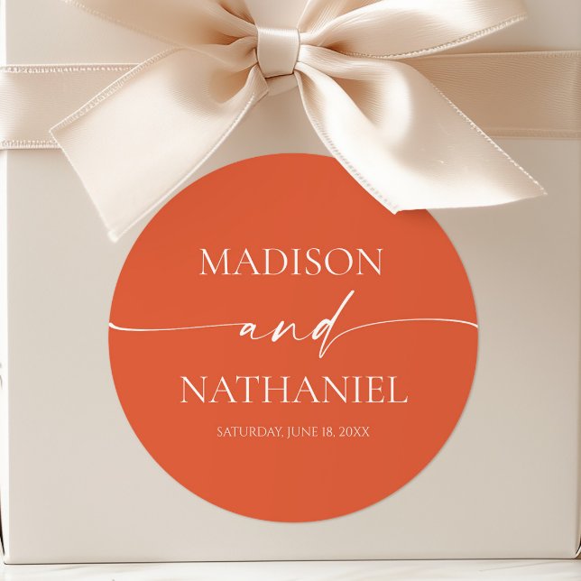 Adesivo Redondo Casamento Elegante Minimalista Moderno Verona Suns (Criador carregado)