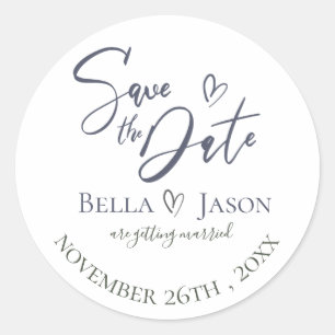 Adesivo Redondo Casamento Elegante Minimalista Salvar A Data