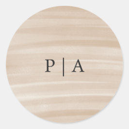 Adesivo Redondo Casamento Elegante Neutral De Chic Sandy Da Costa