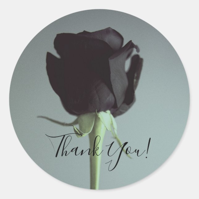 Adesivo Redondo Casamento Elegante Romântico da Cinza Negra soltei (Frente)