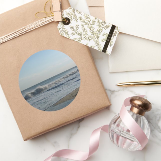 Adesivo Redondo Casamento em Forma de Estrela da Praia (Presentear)