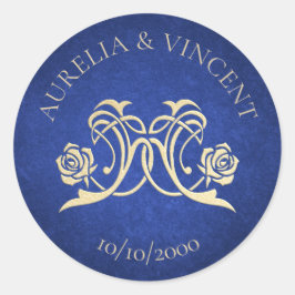 Adesivo Redondo Casamento Encantado do Castelo de Rosa