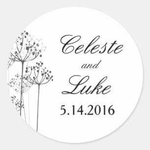 Adesivo Redondo Casamento erval da rapsódia