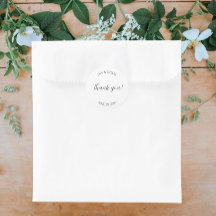 Casamento Estilizado Branco Obrigado