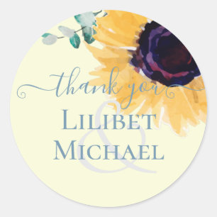 Adesivo Redondo Casamento Eucalyptus Greenery