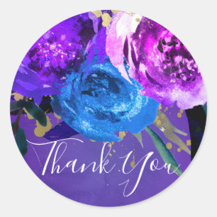 Adesivo Redondo Casamento Fantasia Floral Roxo Ultra Violeta Vibra