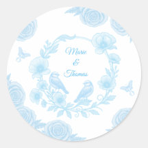 Casamento Floral Azul 💙 Nomes Personalizados