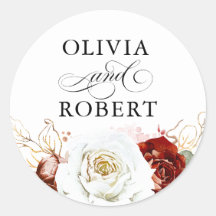 Casamento Floral Boho Moderno Vermelho e Branco Bo