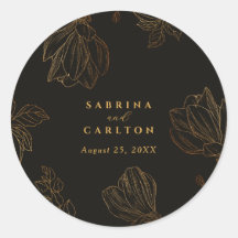 Casamento Floral Botânico Moderno Dourado da Natur