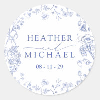Casamento Floral Chinoiserie French Blue Victorian