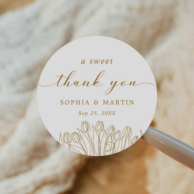 Adesivo Redondo Casamento Floral de Arte Moderna (Criador carregado)