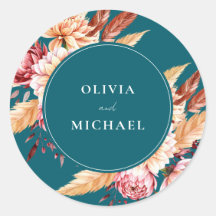 Casamento Floral de Teal Boho Chic