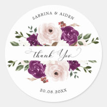 Casamento Floral Rosa Rosa Pincelada Púrpura Moder