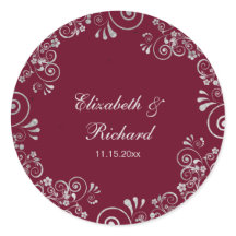 Casamento Floral Wreath da Cinza Silver Burgundy