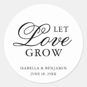 Adesivo Redondo Casamento Formal Tradicional Preto e Branco Elegan