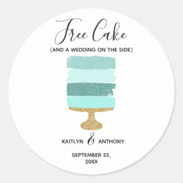 Adesivo Redondo Casamento Fotográfico moderno e engraçado do Bake 