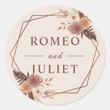 Casamento Geométrico Floral Boho Terracota