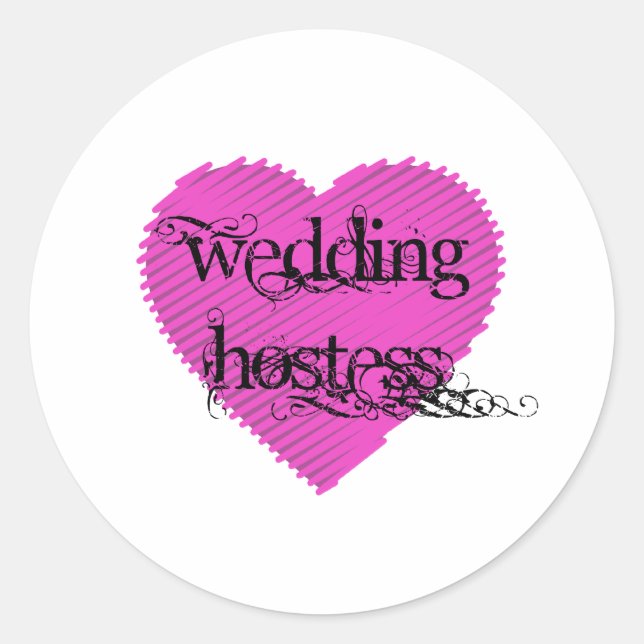 Adesivo Redondo Casamento Hostess (Frente)