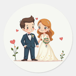 Adesivo Redondo Casamento Joy Stickers