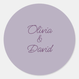 Adesivo Redondo Casamento lilac legante