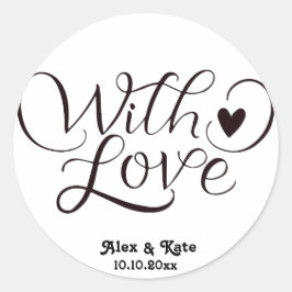 Adesivo Redondo Casamento Minimalista