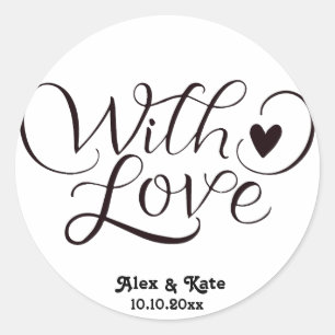 Adesivo Redondo Casamento Minimalista