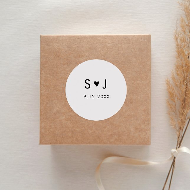 Adesivo Redondo Casamento Minimalista EVERLEIGH (Criador carregado)