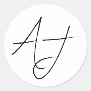 Adesivo Redondo Casamento Minimalista Preto e Branco