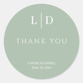Adesivo Redondo Casamento mínimo e personalizado simples