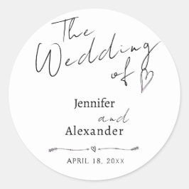 Adesivo Redondo Casamento Moderno ContraAlvo